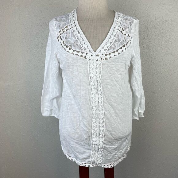 Lucky Brand Tops - NWT Lucky Brand White Tunic Top Size M